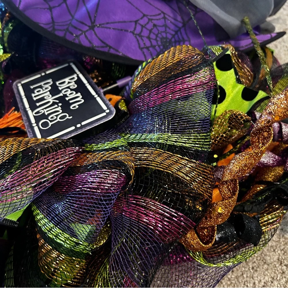 🖤🧡💜💚 HALLOWEEN 🎃 WITCHES 🧙 WREATH 🖤🧡💜💚